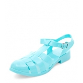 Mint Green Caged Jelly Shoes