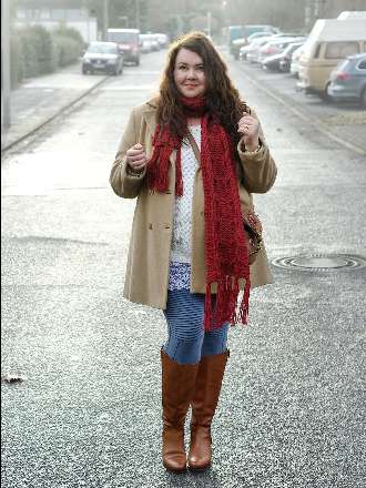 A simple plus size winter outfit