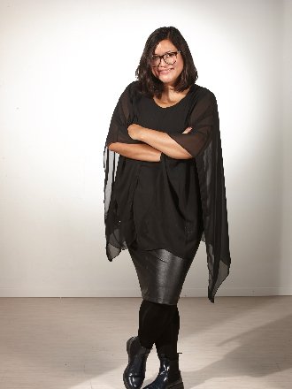 Bleistiftrock in Lederoptik