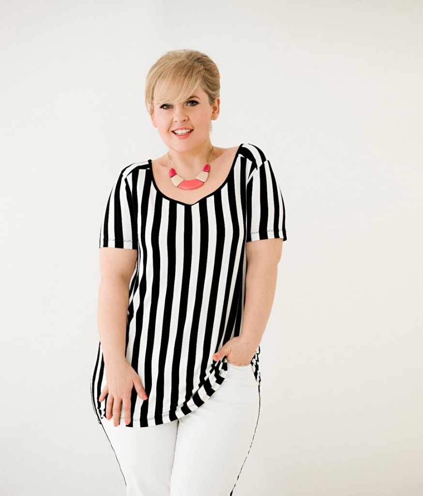 schwarz weiss Outfit grosse Groessen 