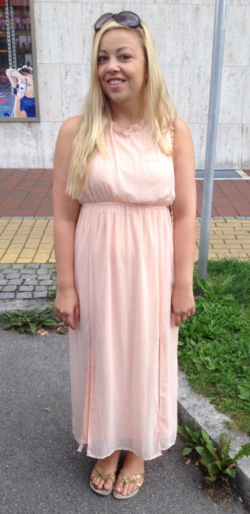 Plus size outfit Chiffon Sommerkleid