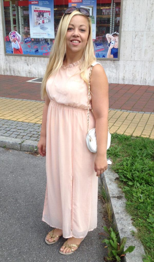 Plus size outfit Chiffon Sommerkleid