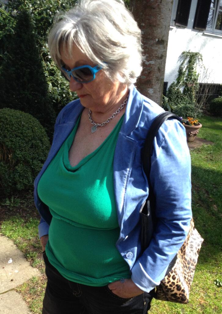 Plus Size Outfit - Animal Print Tasche
