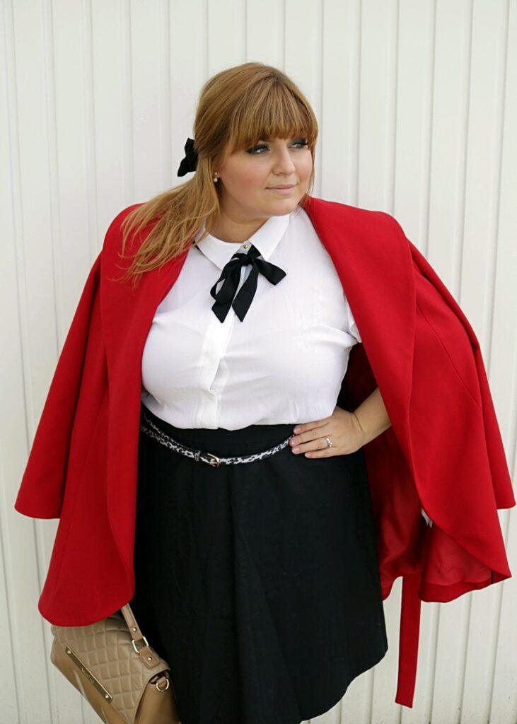 plus-size-roter Klassiker-Herbstmantel4