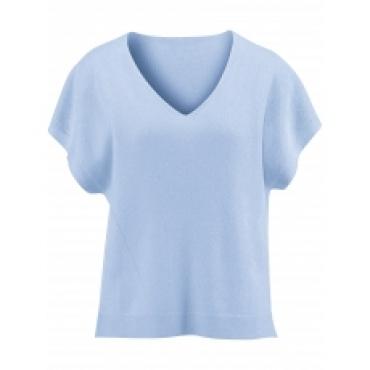 © Peter Hahn: V-Pullover aus Kaschmir, hellblau