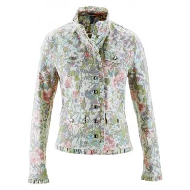 Jeansjacke mit Blumendruck hier shoppen!