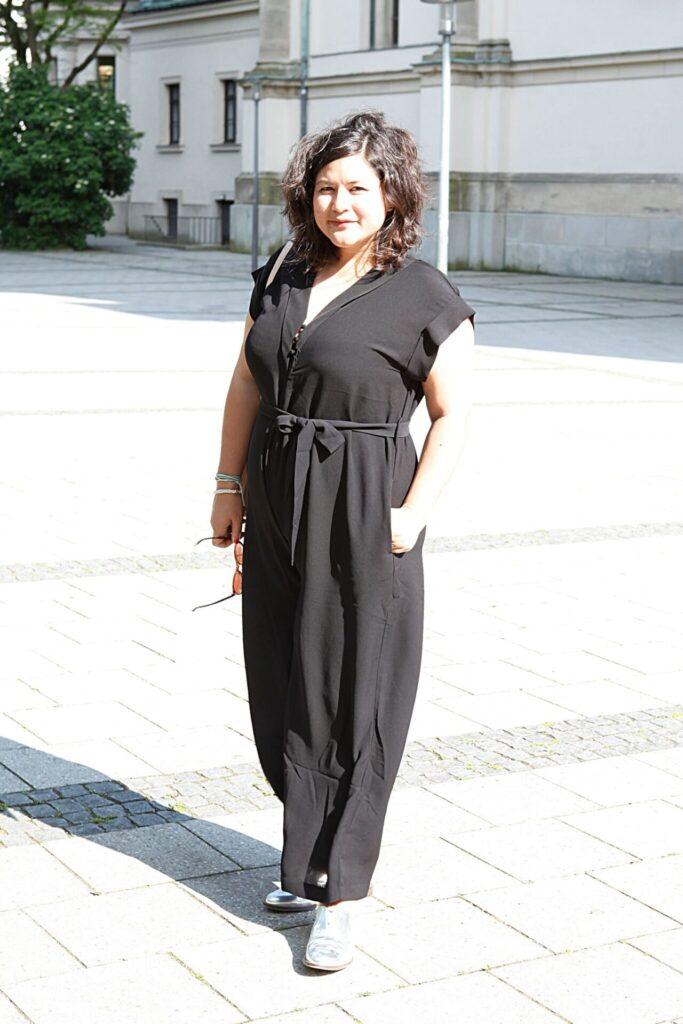 black overall plus size