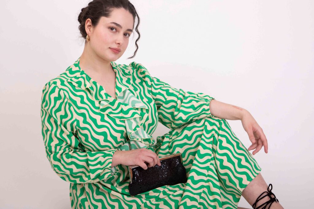 Abendkleid mit Rüschen