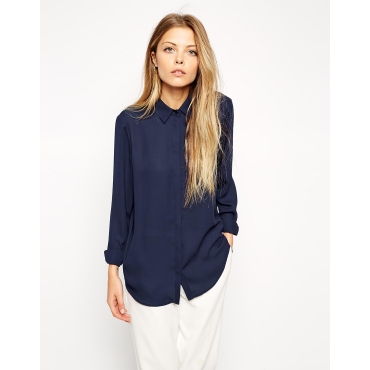 ASOS Bluse - Marineblau 