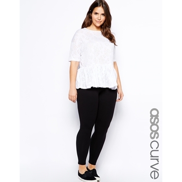 ASOS CURVE - Hochwertige, superweiche Leggings aus Modal-Baumwolle - Schwarz 