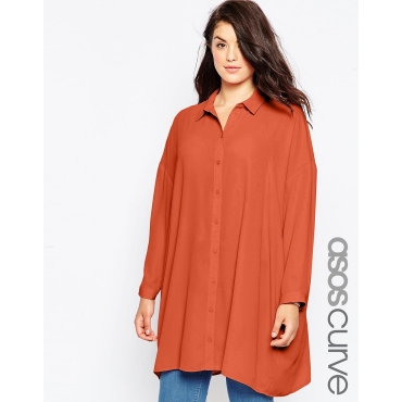 ASOS CURVE - Lange Oversized-Bluse - Rost 42,99 € 