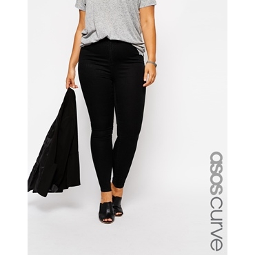 ASOS CURVE - Rivington - Jegging in verwaschenem Schwarz - Verwaschenes Schwarz 