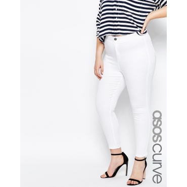 ASOS CURVE - Rivington - Weiße Jeggings - Weiß 