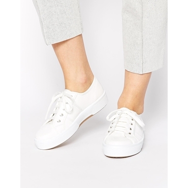 ASOS - DEVINELLE - Klobige Schnürschuhe - Weiß 