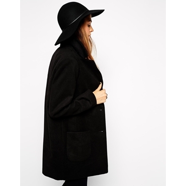 ASOS - Lässiger Filzhut mit schmalem Band - Schwarz 