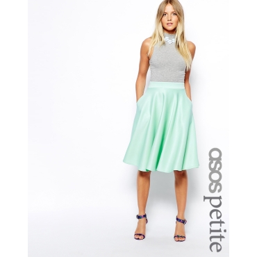 ASOS PETITE - Exklusiver Midirock aus Neopren - Minzgrün 23,49 € 
