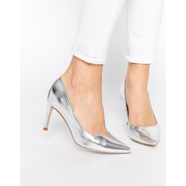 ASOS - SOUTHY - Spitz zulaufende Absatzschuhe - Silber 