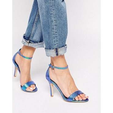 Dune - Hydro - Hauchzarte Sandalen in Blau- und Gold-Metallic - Blau-Metallic 