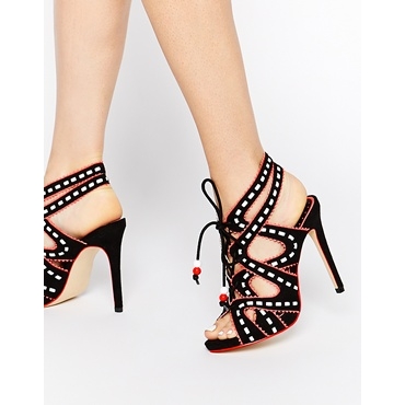 Miss KG - Ennis - Schwarze Absatzsandalen mit mehreren Riemen - Schwarz 