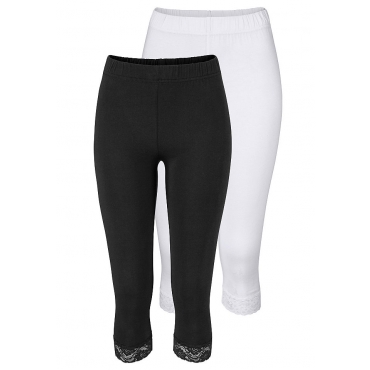 Damen Leggings (Packung 2er-Pack) Boysen's schwarz 34 (XS),38 (S),42 (M),46 (L),48,50 (XL),52 (XXL) 