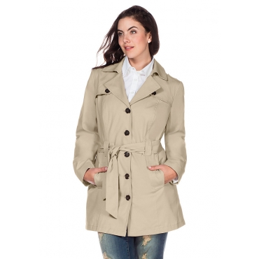 SHEEGO CASUAL Damen Casual Trenchcoat natur 48,50,52,54,56,58 