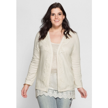 SHEEGO STYLE Damen Style Strickjacke weiß 48,52,56 