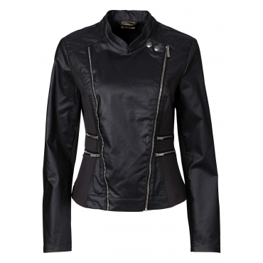 Beschichtete Biker Jacke langarm  in grau für Damen von bonprix 
