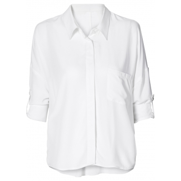 Bluse 3/4 Arm  in weiß (V-Ausschnitt) von bonprix 