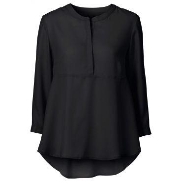 Bluse 7/8 Arm  in schwarz (V-Ausschnitt) von bonprix 