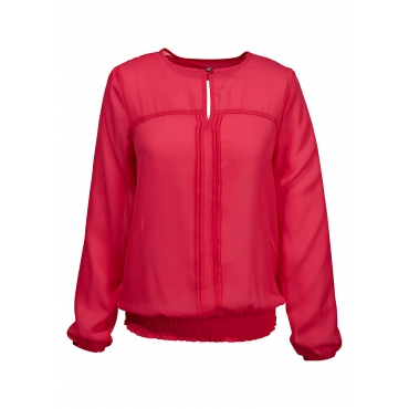 Kleid mit Hahnentritt-Muster langarm  in blau von bonprix 