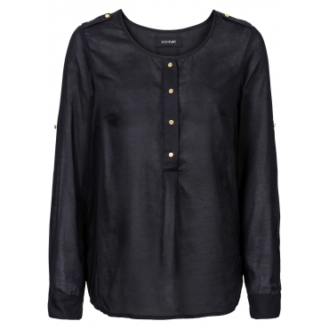 Bluse langarm  in schwarz (Rundhals) von bonprix 