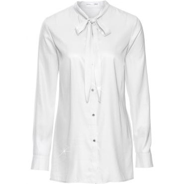 Bluse Marcell von Berlin for bonprix langarm  in weiß von bonprix 