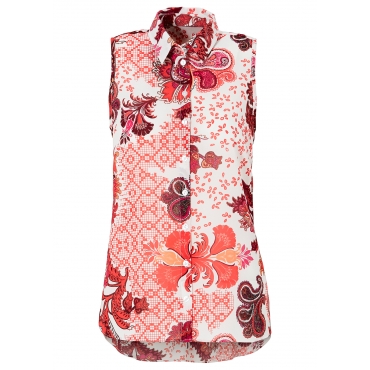 Bluse ohne Ärmel  figurumspielend  in rot von bonprix 