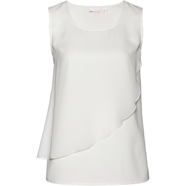 Blusen-Top ohne Ärmel  in weiß (Rundhals) von bonprix 