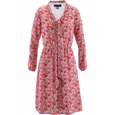 Blusenkleid mit Schluppe langarm  in rot von bonprix 