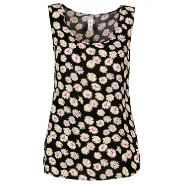 Blusentop ohne Ärmel  in schwarz (Rundhals) von bonprix 