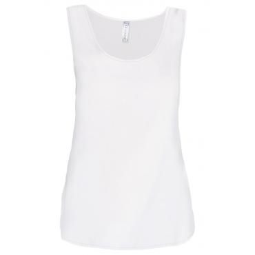 Blusentop ohne Ärmel  in weiß (Rundhals) von bonprix 
