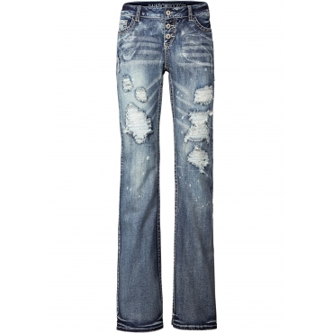 Bootcut Jeans in blau für Damen von bonprix 