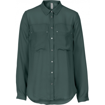 Chiffon-Bluse langarm  in grün von bonprix 