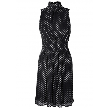 Chiffonkleid ohne Ärmel  in schwarz von bonprix 