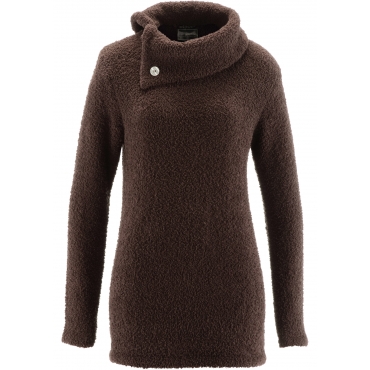 Flauschpullover langarm  in braun für Damen von bonprix 