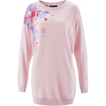 Fledermauspullover in rosa für Damen von bonprix 