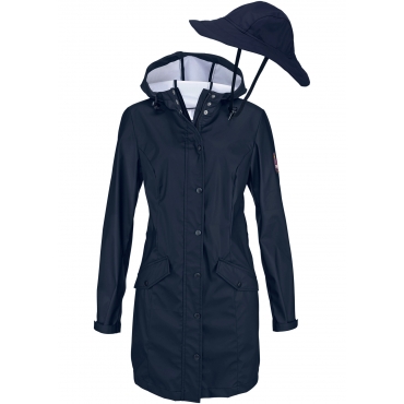 Funktions-Outdoorjacke mit Hut langarm  in blau für Damen von bonprix 