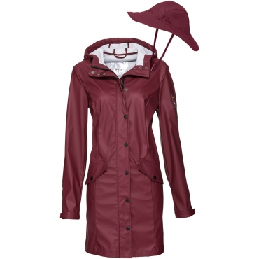 Funktions-Outdoorjacke mit Hut langarm  in rot für Damen von bonprix 