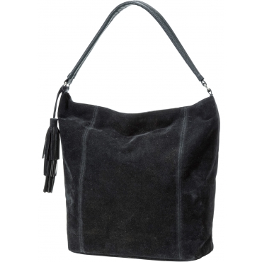 Handtasche Wildlederimitat in schwarz für Damen von bonprix 
