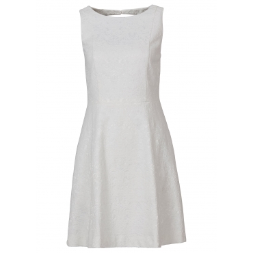 Jacquard-Kleid in weiß von bonprix 