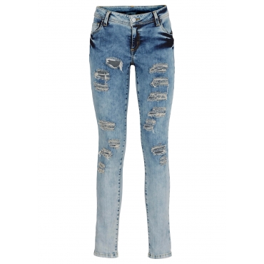 Jeans mit Cut-Outs in blau für Damen von bonprix 