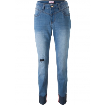 Jeans mit modischem Turn-up – designt von Maite Kelly in blau für Damen von bonprix 