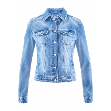 Kleid mit Blumendruck Flügelärmel  in grün von bonprix 