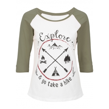 Jerseyshirt in weiß für Damen von bonprix 